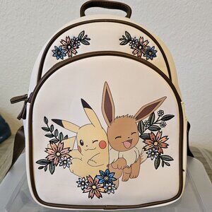 Pokemon - Eevee and Pikachu Floral Loungefly Backpack